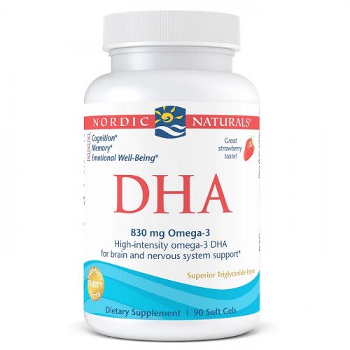 Nordic Naturals DHA - 830mg Strawberry  - 90 softgels