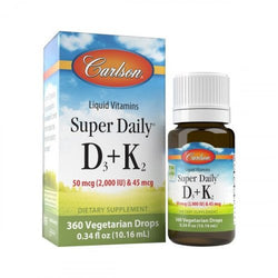 Carlson Labs Super Daily D3 + K2, 2000 IU  - 10 ml.