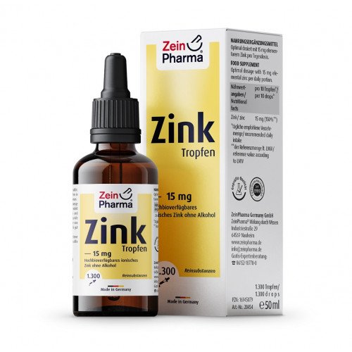 Zein Pharma Zinc Drops, 15mg  - 50 ml.