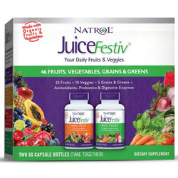 Natrol JuiceFestiv, Daily Fruits & Veggies  - 60 + 60 caps