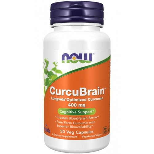 NOW Foods CurcuBrain, 400mg  - 50 vcaps