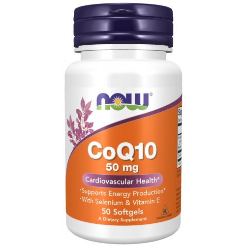 NOW Foods CoQ10 with Selenium & Vitamin E, 50mg  - 50 softgels