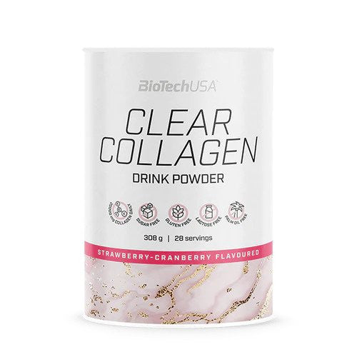 BioTechUSA Clear Collagen, Strawberry-Cranberry  - 308 grams