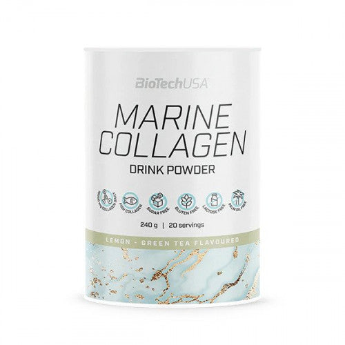 BioTechUSA Marine Collagen, Lemon-Green Tea  - 240 grams
