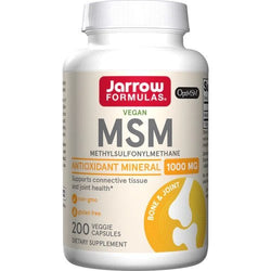 Jarrow Formulas MSM (Methyl-Sulfonyl-Methane) - 1000mg  - 200 vcaps