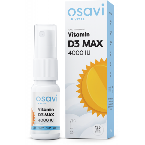 Osavi Vitamin D3 Oral Spray - MAX 4000IU  - 12.5 ml.