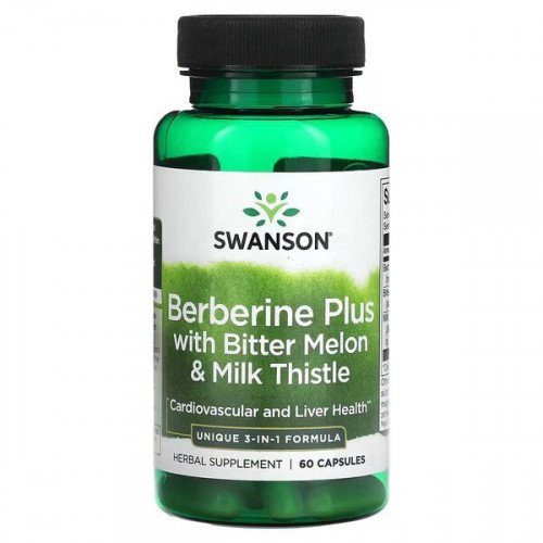 Swanson Berberine Plus with Bitter Melon & Milk Thistle  - 60 caps