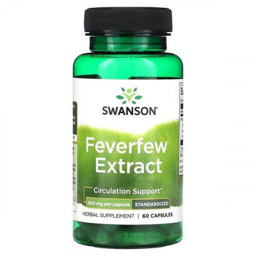 Swanson Feverfew Extract, 500mg  - 60 caps