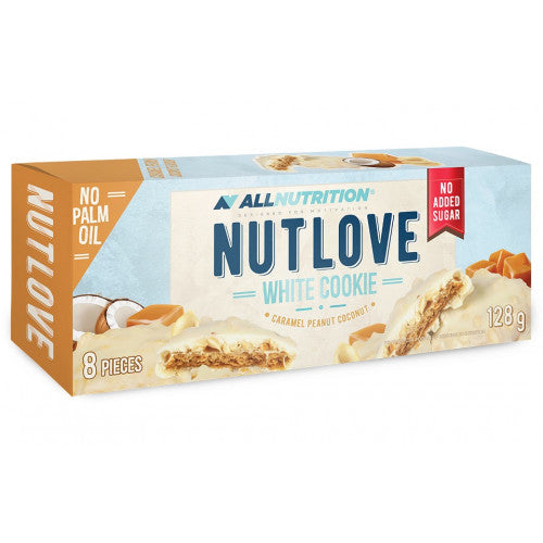 Allnutrition Nutlove White Cookie, Caramel Peanut Coconut  - 8 cookies