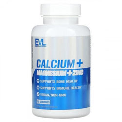 EVLution Nutrition Calcium + Magnesium + Zinc  - 60 tablets