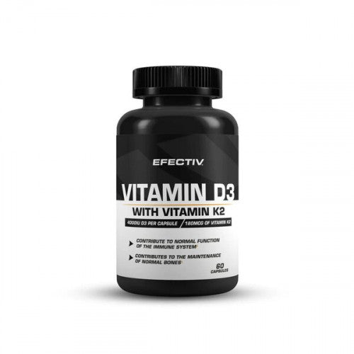 Efectiv Nutrition Vitamin D3 with Vitamin K2  - 60 caps