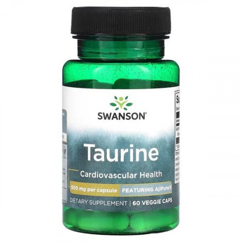 Swanson Taurine, 500mg  - 60 vcaps