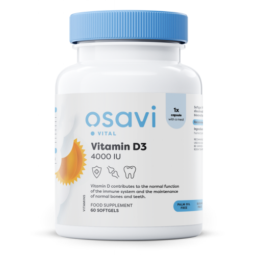 Osavi Vitamin D3 - 4000IU  - 60 softgels