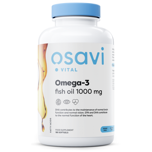 Osavi Omega-3 Fish Oil Molecularly Distilled - 1000mg  - 180 Softgels