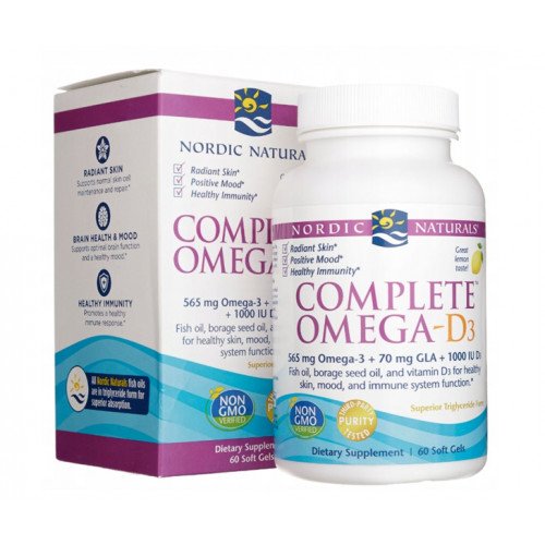 Nordic Naturals Complete Omega-D3 - 565mg Lemon  - 60 softgels