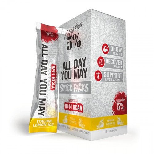 5% Nutrition AllDayYouMay - Legendary Series Stick Packs, Italian Lemon Ice  - 10 x 17g