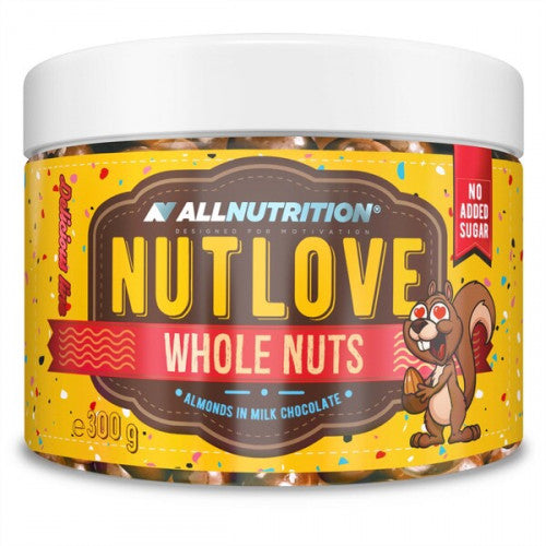 Allnutrition Nutlove Whole Nuts - Almonds in Milk Chocolate  - 300 grams