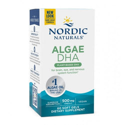 Nordic Naturals Algae DHA, 500mg  - 60 softgels