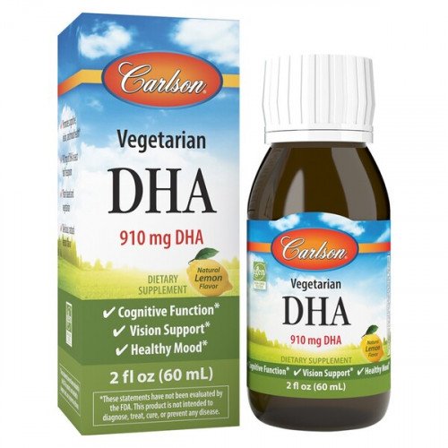 Carlson Labs Vegetarian DHA, Natural Lemon  - 60 ml.