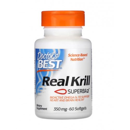 Doctor's Best Real Krill, 350mg  - 60 softgels