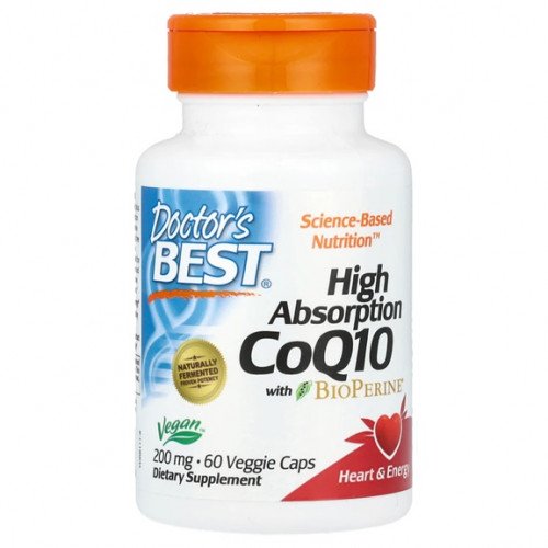 Doctor's Best High Absorption CoQ10 with BioPerine - 200mg  - 60 vcaps