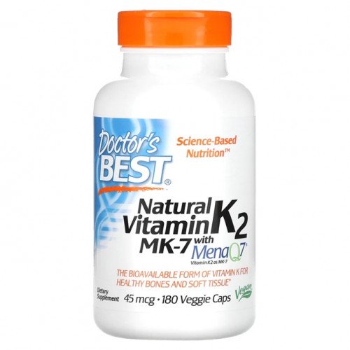 Doctor's Best Natural Vitamin K2 MK7 with MenaQ7 - 45mcg  - 180 vcaps