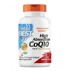 Doctor's Best High Absorption CoQ10 with BioPerine - 200mg  - 60 veggie softgels