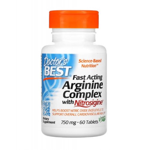 Doctor's Best Fast Acting Arginine Complex with Nitrosigine, 750mg  - 60 tablets