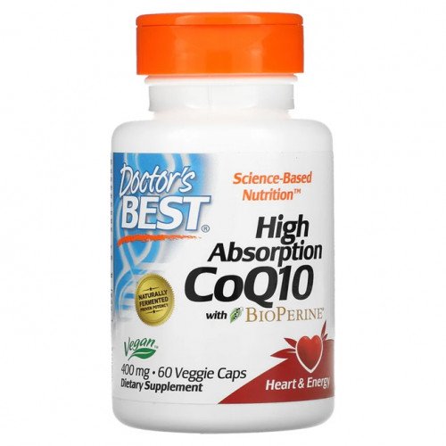 Doctor's Best High Absorption CoQ10 with BioPerine - 400mg  - 60 vcaps