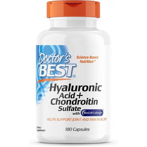 Doctor's Best Hyaluronic Acid + Chondroitin Sulfate with BioCell Collagen  - 180 caps