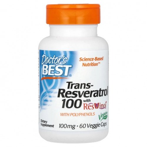 Doctor's Best Trans-Resveratrol with ResVinol - 100mg  - 60 vcaps