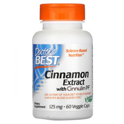 Doctor's Best Cinnamon Extract with CinnulinPF, 125mg  - 60 vcaps