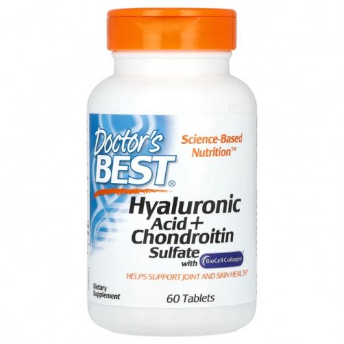 Doctor's Best Hyaluronic Acid + Chondroitin Sulfate with BioCell Collagen  - 60 tablets