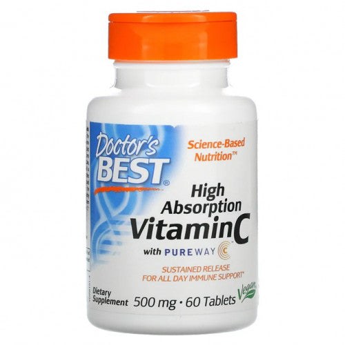 Doctor's Best High Absorption Vitamin C with PureWay-C, 500mg  - 60 tablets