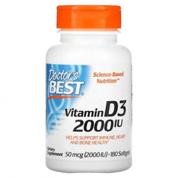 Doctor's Best Vitamin D3 - 2000 IU  - 180 softgels