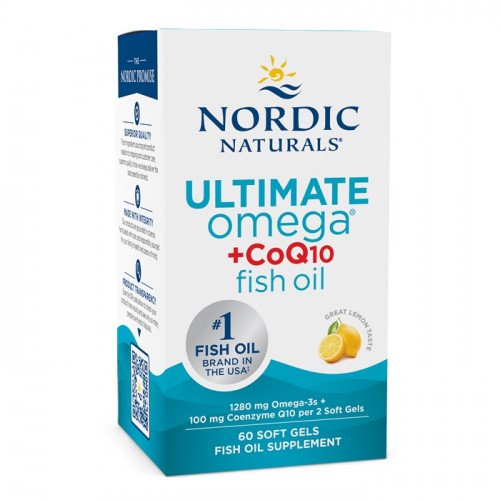 Nordic Naturals Ultimate Omega + CoQ10 - 1280mg Lemon (EAN 768990891151)  - 60 softgels