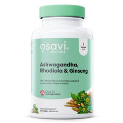 Osavi Ashwagandha + Rhodiola & Ginseng - Ashwagandha + Rhodiola & Ginseng  - 120 vegan capsules