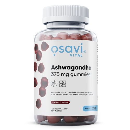 Osavi Ashwagandha 375mg Gummies, Cherry  - 90 gummies