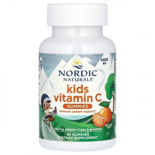 Nordic Naturals Kids Vitamin C Gummies, Tangy Tangerine  - 60 gummies