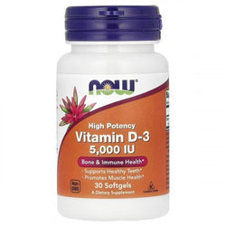 NOW Foods Vitamin D-3 - 5000 IU  - 30 softgels