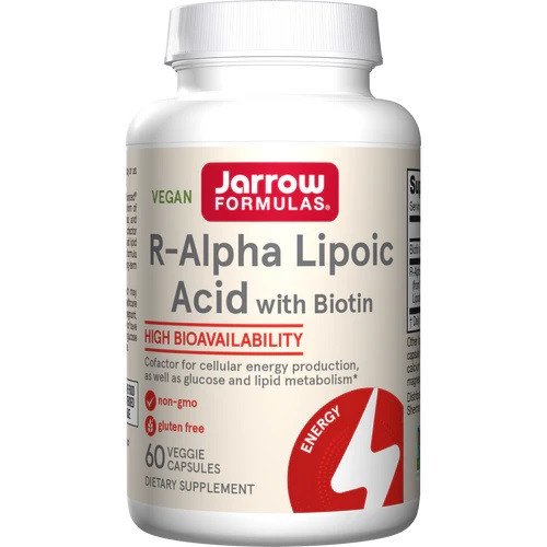 Jarrow Formulas R-Alpha Lipoic Acid with Biotin  - 60 vcaps