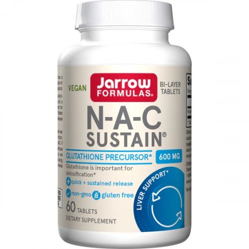 Jarrow Formulas N-A-C Sustain, 600mg  - 60 tablets