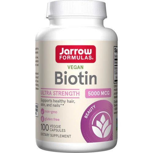 Jarrow Formulas Biotin, 5000mcg  - 100 vcaps