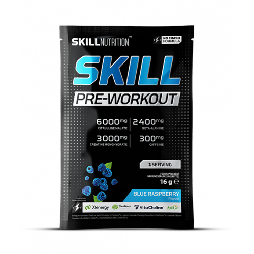 Skill Nutrition Skill Pre-Workout, Blue Raspberry  - 16 grams (1 serving)