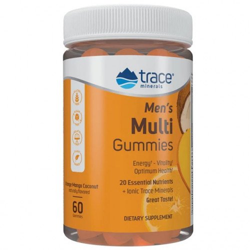 Trace Minerals Men's Multi Gummies, Orange Mango Coconut  - 60 gummies