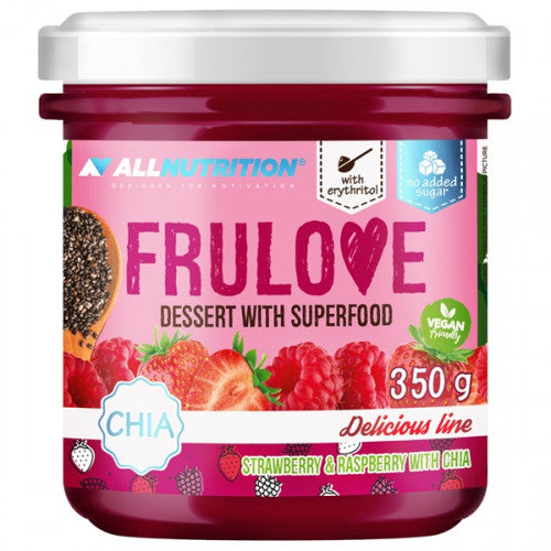 Allnutrition Frulove Dessert with Superfood - Strawberry & Raspberry with Chia  - 350 grams