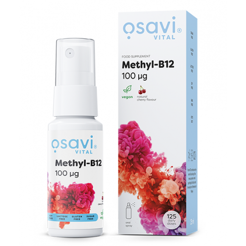 Osavi Methyl-B12 Oral Spray - 100mcg (Cherry)  - 25 ml.