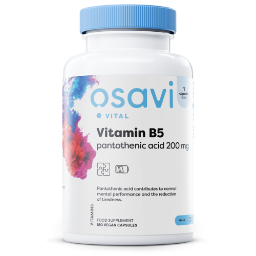 Osavi Vitamin B5 Pantothenic Acid - 200mg  - 180 vegan caps