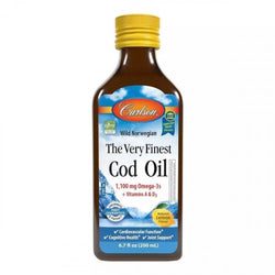 Carlson Labs Wild Norwegian The Very Finest Cod Oil, Lemon  - 200 ml.