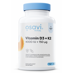 Osavi Vitamin D3 + K2 - 4000IU + 150mcg  - 120 softgels